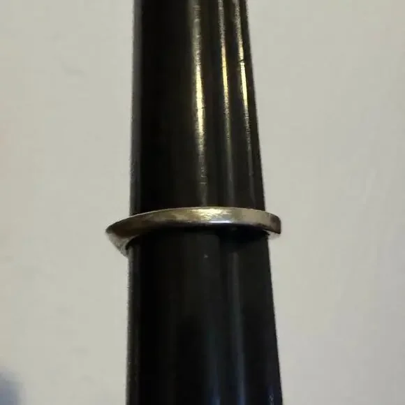 Vintage 89 stainless steel turquiose pinky/ toe ring size 4 - Picture 2 of 7